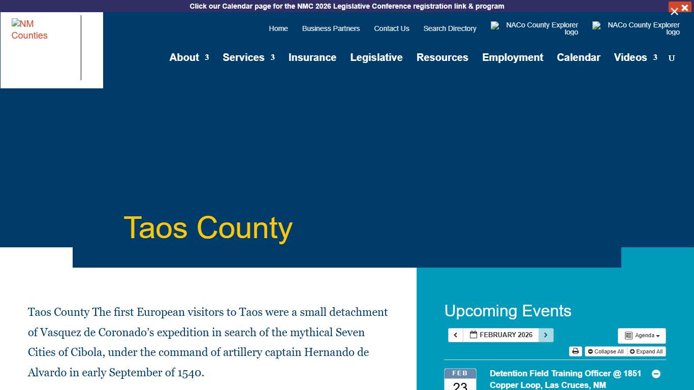 Taos County NM Counties